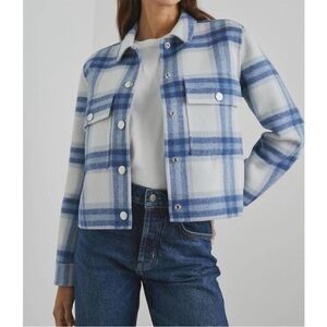 NEW RAILS steffi jacket in ivory blue bay size L new with tags